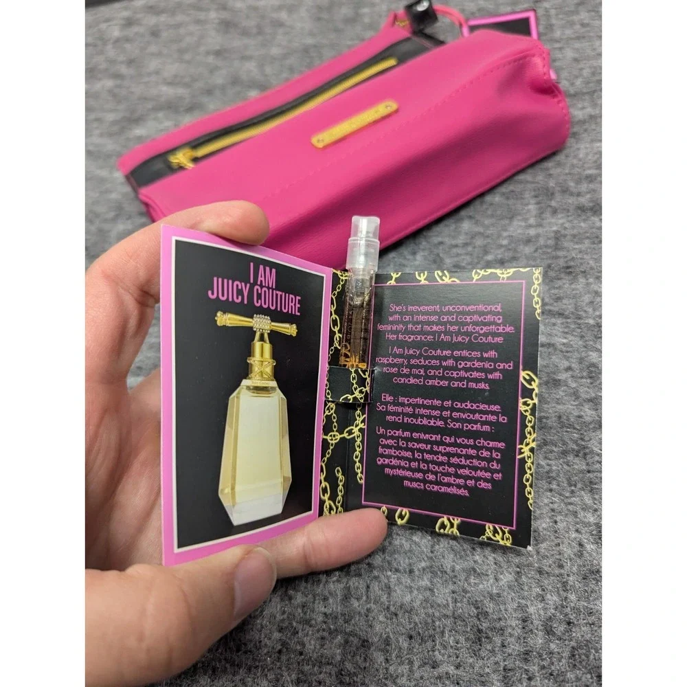 VTG Juicy Couture‎ Clutch Bag Pink with Perfume Sample New with Tags Deadstock